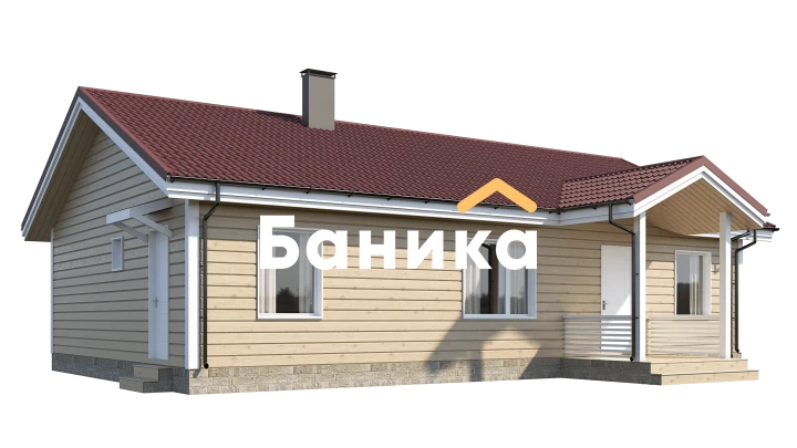 Каркасный одноэтажный дом Тосно фото #1
