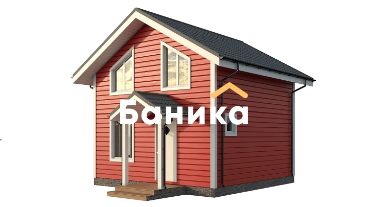Стильный каркасный домик с мансардой «Лебяжье» фото №2 Стильный каркасный домик с мансардой «Лебяжье» фото №2
