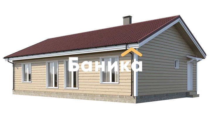 Каркасный одноэтажный дом Тосно фото #3