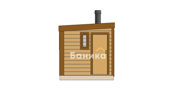 Фасад каркасная баня &laquo;КБ-33&raquo; фото №3