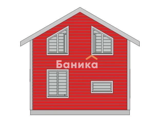 Фасад стильный каркасный домик с мансардой &laquo;Лебяжье&raquo; фото №3