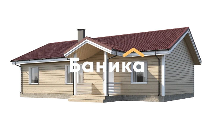 Каркасный одноэтажный дом Тосно фото #0