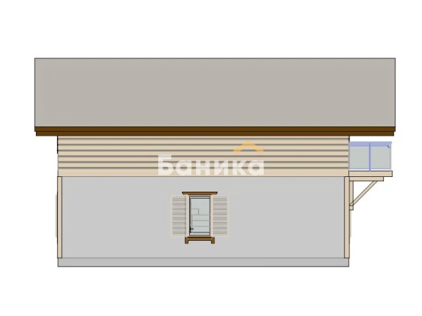 Фасад каркасный дом с балконом &laquo;Луга&raquo; фото №3