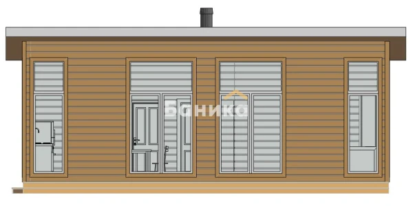 Фасад стильный садовый дом &laquo;Зеленогорск&raquo; фото №1