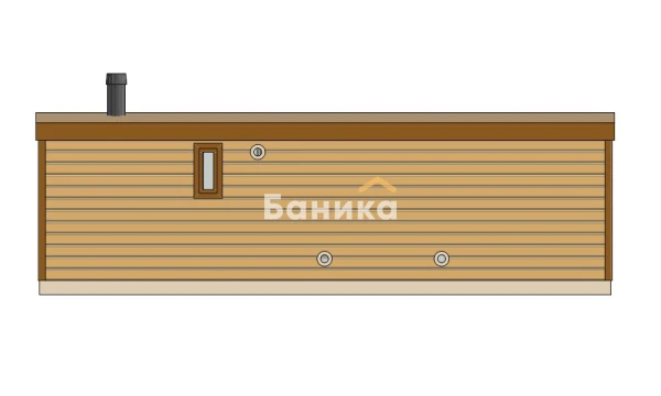Фасад каркасная баня &laquo;КБ-33&raquo; фото №2