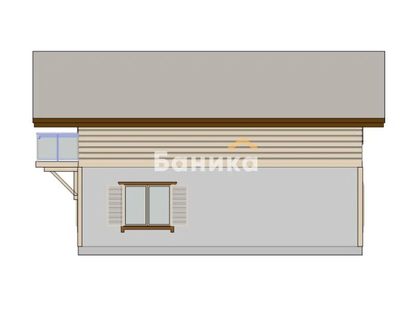 Фасад каркасный дом с балконом &laquo;Луга&raquo; фото №4