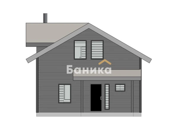 Фасад каркасный дом с мансардой &laquo;Волхов&raquo; фото №2