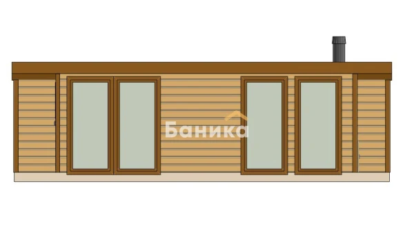 Фасад каркасная баня &laquo;КБ-33&raquo; фото №1