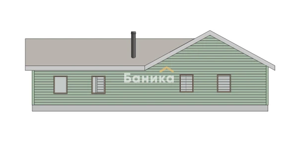 Фасад большой одноэтажный дом &laquo;Рощино&raquo; фото №3
