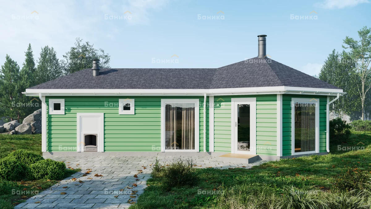 Каркасная баня «КБ-46» фото №1 Каркасная баня «КБ-46» фото №1