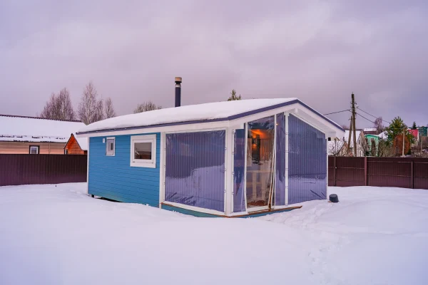 Баня с террасой 4х7,5м