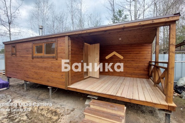 Баня 3х5м с террасой 3х3м